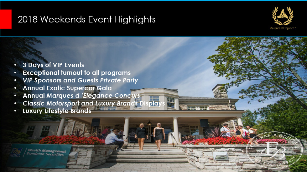 8th Annual Marques d'Elegance Partner Vendor Package
